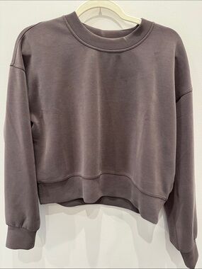lululemon Perfectly Oversized Cropped Crewneck - Espresso - Size 4 - softstreme